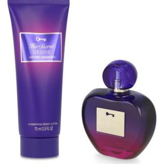 SET HER SECRET DESIRE 2PZ 80ML EDT SPRAY BODY LOTION 75ML