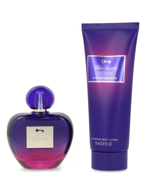 SET HER SECRET DESIRE 2PZ 80ML EDT SPRAY BODY LOTION 75ML