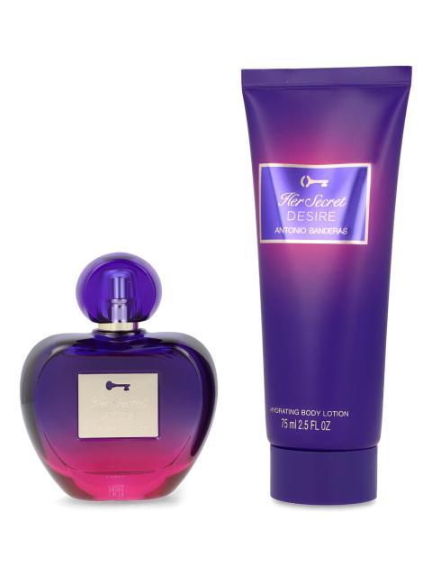 SET HER SECRET DESIRE 2PZS 80ML EDT SPRAY BODY LOTION 75ML