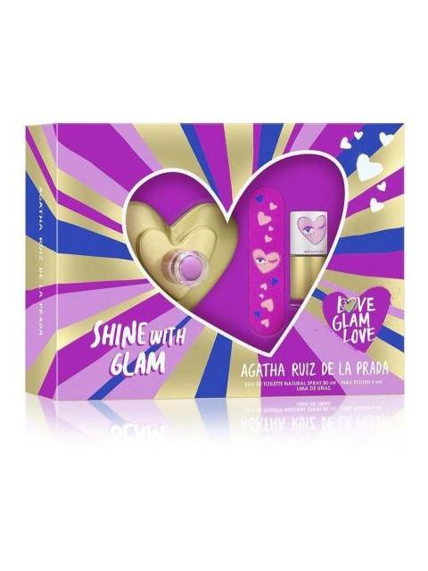 SET LOVE GLAM LOVE DAMA AGATHA RUIZ DE LA PRADA 3 PZ