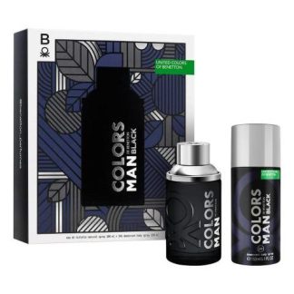 SET PARA HOMBRE BENETTON COLORS BLACK 2PZS
