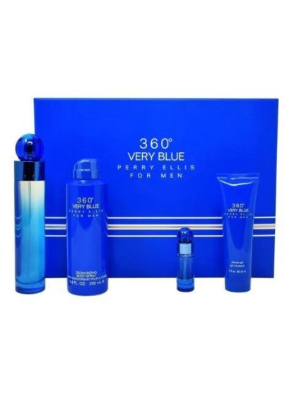 SET PERFUME CABALLERO PERRY ELLIS 360° VERY BLUE 4 PIEZAS - Image 4