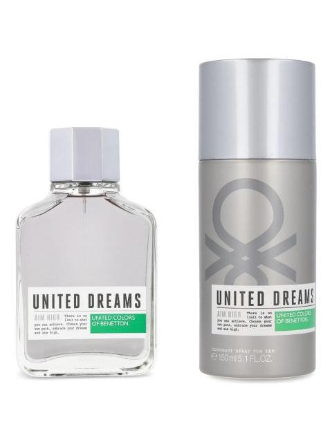 SET REGALO BENETTON PERFUME HOMBRE UNITED DREAMS AIM HIGH EDT 100ML + DESODORANTE 150ML EDT 1 ML PARA HOMBRE - Image 3
