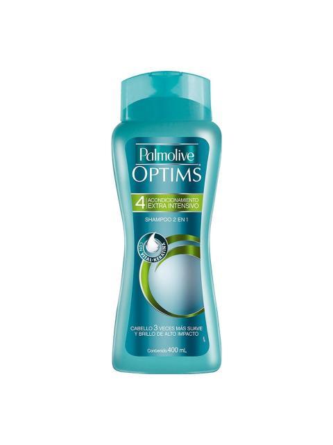 SHAMPOO 2 EN 1 PALMOLIVE OPTIMS NIVEL 4 ACONDICIONAMIENTO EXTRA INTENSIVO DE 400 ML