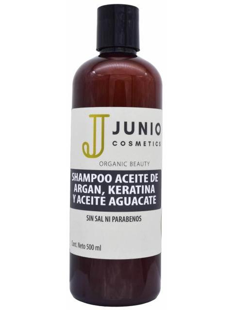 SHAMPOO ACEITE DE ARGAN KERATINA ACEITE AGUACATE 500 ML JUNIO
