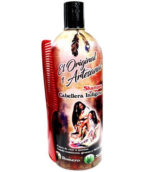 SHAMPOO CABELLERA INDIGENA 1000 ML CABELLO RESISTENTE GRUESO Y MA SHAMPOOS NACE