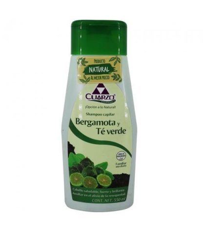 SHAMPOO CUARZO BERGAMOTA Y TE VERDE 550ML CUARZO COSMETICS