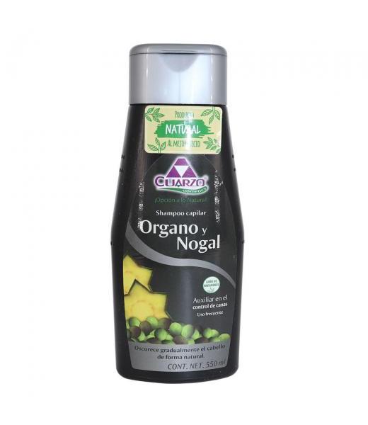 SHAMPOO CUARZO ORGANO Y NOGAL 550 ML. CONTROL DE CANAS CUARZO COSMETICS