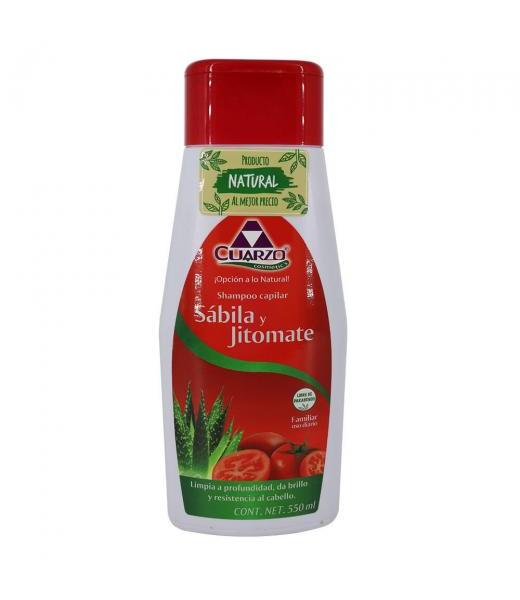 SHAMPOO CUARZO SABILA Y JITOMATE 550 ML. CUARZO COSMETICS