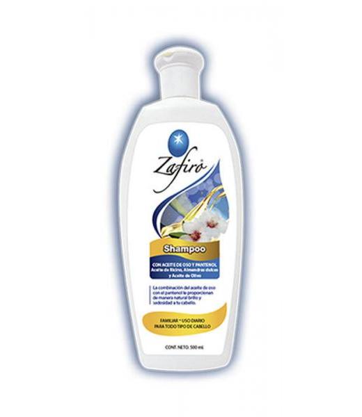 SHAMPOO CON ACEITE DE OSO Y PANTENOL 500ML ACEITE DE RICINOALMEND ZAFIRO