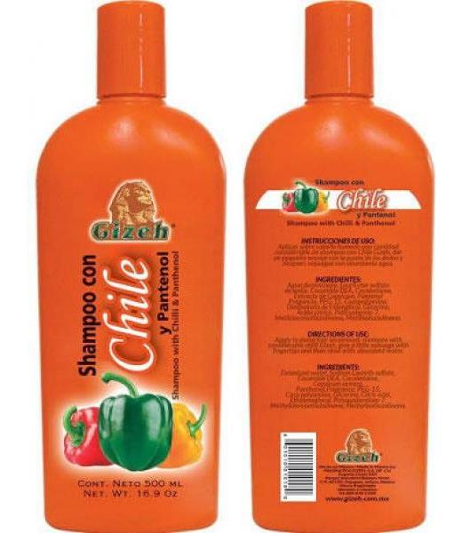 SHAMPOO CON CHILE Y PANTENOL 500ML. PRODUCTOS GIZEH
