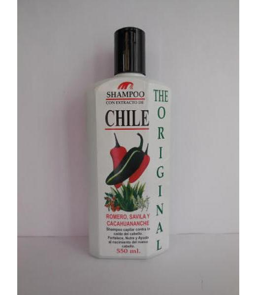 SHAMPOO CON EXTRACTO DE CHILE 550ML.ROMERO SAVILA Y CACAHUANANCHE SHAMPOOS NUEVOS