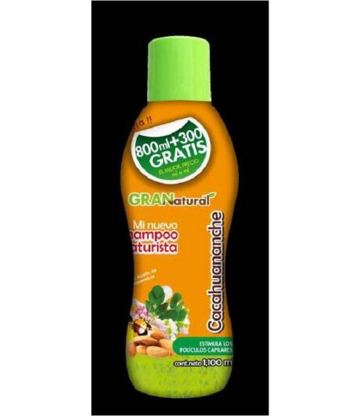 SHAMPOO GRAN NATURAL CACAHUANANCHE 1100 ML MI NUEVO SHAMPOO NATUR SHAMPOOS NACE