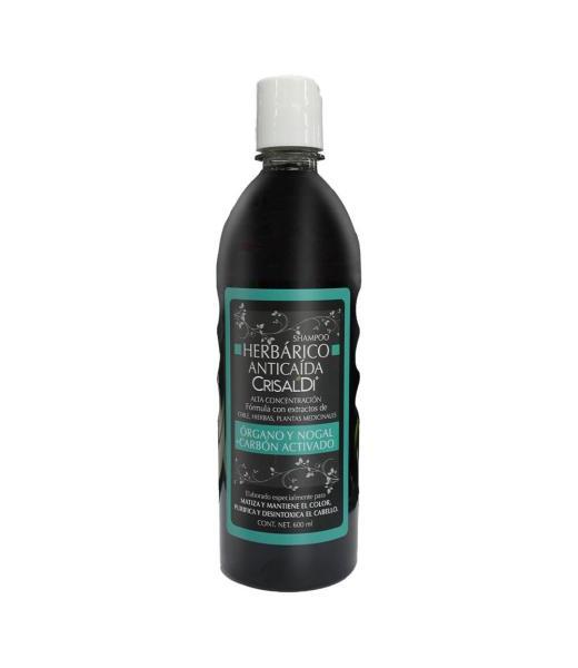 SHAMPOO HERBARICO ANTICAIDA ORGANO Y NOGAL + CARBON ACTIVADO 600M LAB. CRISALDI