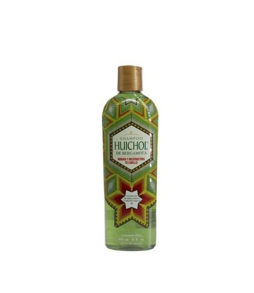 SHAMPOO HUICHOL DE BERGAMOTA 400ML HIDRATA REESTRUCTURA. SHAMPOO DEL INDIO HUICHOL