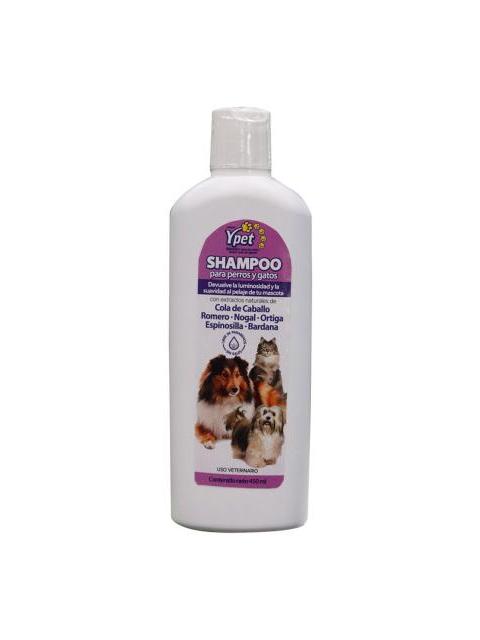 SHAMPOO P PERROS Y GATOS 450 ML. DEVUELVE LA LUMINOSIDAD Y SUAVID YPET SUPLEMENTOS ALIMENTICIOS PARA PERROS Y GAT