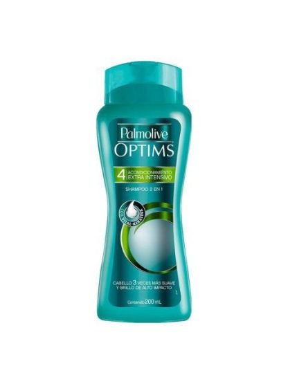 SHAMPOO PALMOLIVE OPTIMS 2 EN 1 NIVEL 4 EXTRA INTENSIVO 200 ML