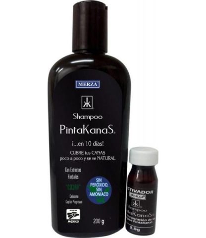 SHAMPOO PINTAKANAS OSCURO 200ML. CON EXTRACTOS HERBALES SIN PEROX SIN CANAS