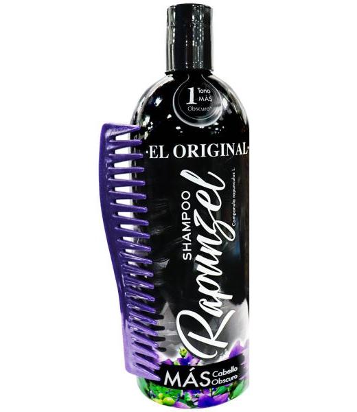 SHAMPOO RAPUNZEL 1000 ML MAS CABELLO OBSCURO TAPA NEGRA SHAMPOOS NACE