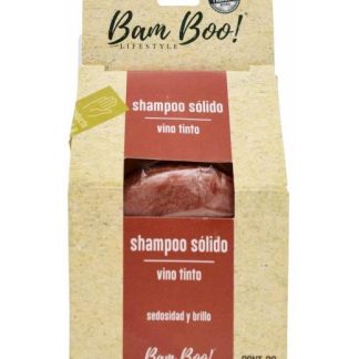 SHAMPOO SOLIDO VINO TINTO 80 G BAM BOO LIFESTYLE