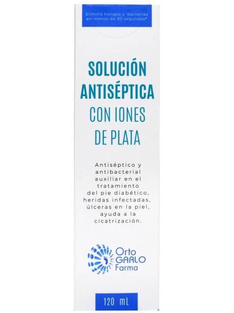 SOLUCION ANTISEPTICA CON IONES DE PLATA 120 ML ORTO GARLO
