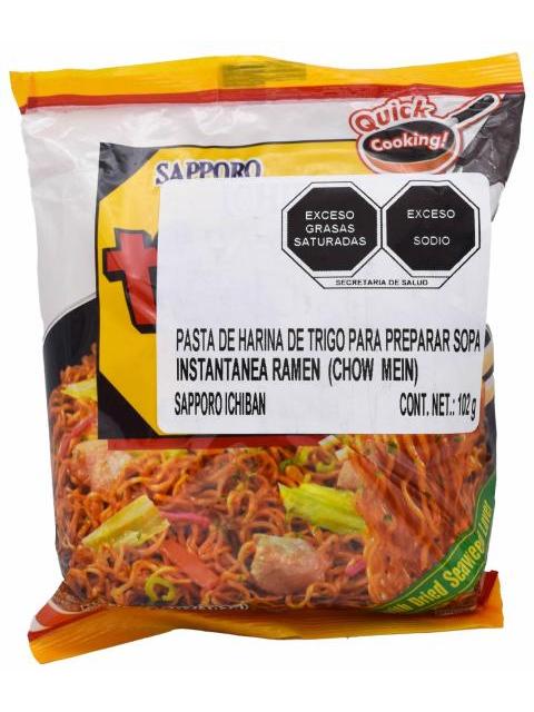 SOPA INSTANTANEA RAMEN CHOW MEIN 102 G SAPPORO ICHIBAN