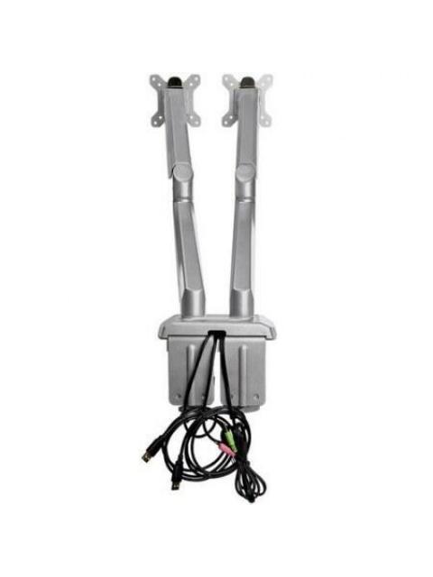 STARTECH  SOPORTE DE ESCRITORIO PARA 2 MONITORES 15 - 32 HASTA 16KG 2X USB PLATA - Image 7