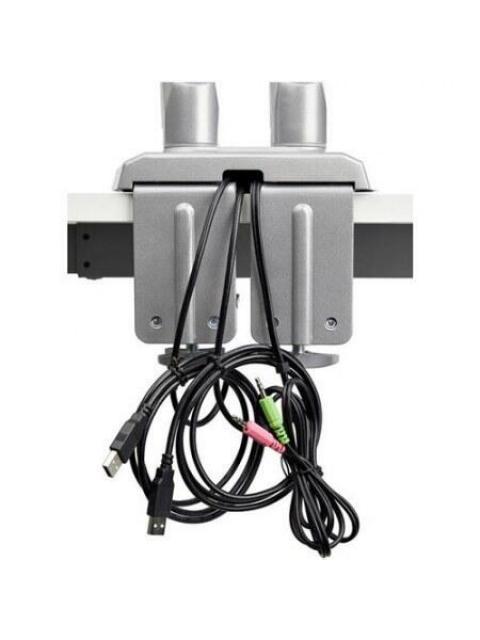 STARTECH  SOPORTE DE ESCRITORIO PARA 2 MONITORES 15 - 32 HASTA 16KG 2X USB PLATA - Image 9