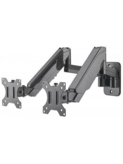 MANHATTAN SOPORTE DE PARED 2 MONITORES 17 - 32 HASTA 8KG NEGRO - Image 2