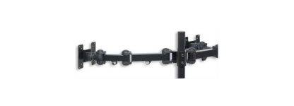 MANHATTAN SOPORTE CON BRAZOS DE DOBLE MOVIMIENTO PARA 2 MONITORES HASTA 24 MAX. 12KGS NEGRO - Image 2