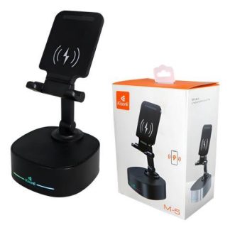 SOPORTE PARA CELULAR BOCINA BLUETOOTH CARGADOR INALAMBRICA