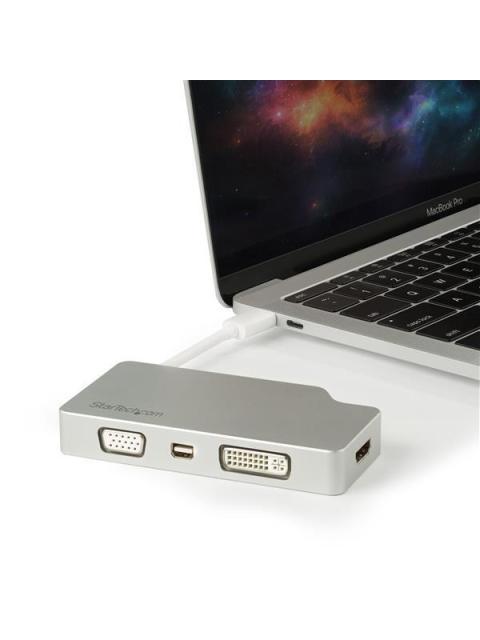 STARTECH  ADAPTADOR 4 EN 1 DE AUDIO Y VIDEO PARA VIAJES USB-C A VGA DVI HDMI O MINI DISPAYPORT - Image 7