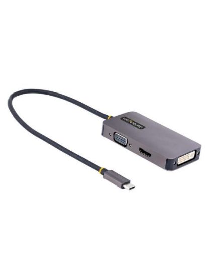 STARTECH  ADAPTADOR DE VIDEO USB C - HDMI-VGA-DVI-I HEMBRA GRIS