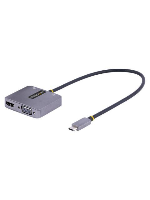 STARTECH  ADAPTADOR DE VIDEO USB C MACHO - HDMI-VGA HEMBRA GRIS
