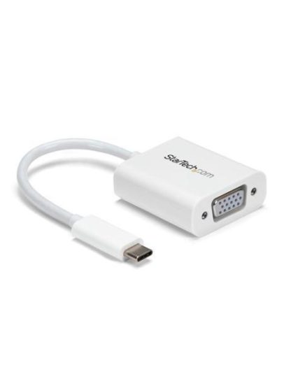 STARTECH  ADAPTADOR DE VIDEO USB C - VGA BLANCO
