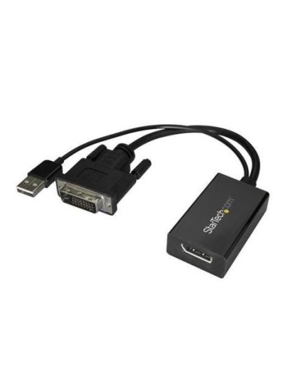 STARTECH  ADAPTADOR DVI MACHO - DISPLAYPORT HEMBRA ALIMENTADO POR USB
