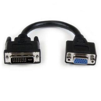 STARTECH  ADAPTADOR DVI MACHO - VGA HEMBRA 20CM NEGRO