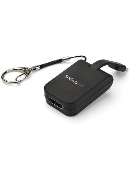 STARTECH  ADAPTADOR PORTATIL USB C MACHO - HDMI HEMBRA NEGRO