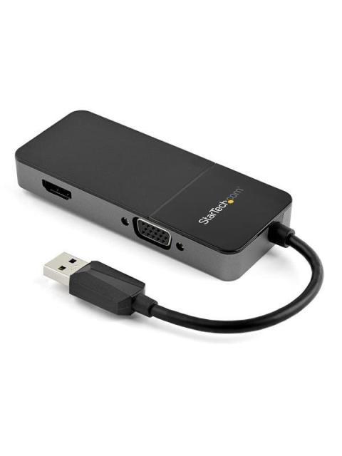 STARTECH  ADAPTADOR USB A MACHO - HDMI-VGA HEMBRA NEGRO