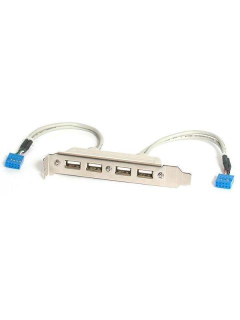 STARTECH  CABEZAL BRACKET 4X USB 2.0 CON CONEXION A PLACA BASE 2X IDC10