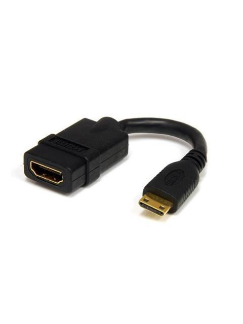 STARTECH  CABLE ADAPTADOR HDMI HEMBRA - MINI HDMI MACHO 12CM