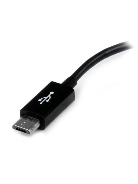 STARTECH  CABLE ADAPTADOR MICRO USB MACHO - USB A HEMBRA 12CM NEGRO - Image 3