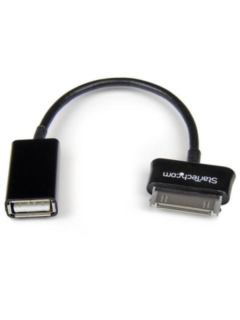 STARTECH  CABLE ADAPTADOR USB PARA SAMSUNG GALAXY TAB - USB A HEMBRA 15CM NEGRO