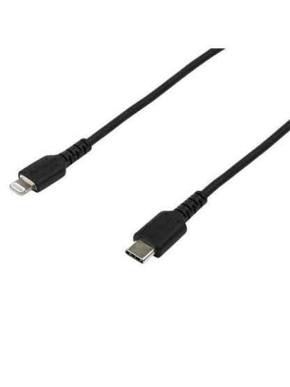 STARTECH  CABLE DE CARGA CERTIFICADO MFI LIGHTNING MACHO - USB-C MACHO 2 METROS NEGRO PARA IPOD-IPHONE-IPAD