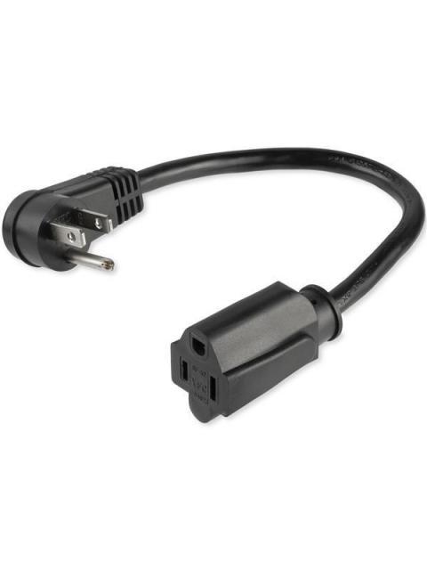 STARTECH  CABLE DE PODER ACODADO NEMA 5-15P MACHO - NEMA 5-15R ACOPLADOR HEMBRA 90CM NEGRO - Image 5