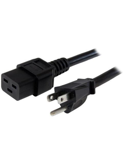 STARTECH  CABLE DE PODER NEMA 5-15P MACHO - C19 HEMBRA 1.8 METROS NEGRO
