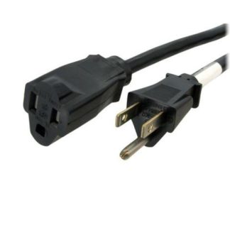 STARTECH  CABLE DE PODER NEMA 5-15P MACHO - NEMA 5-15R HEMBRA 1.83 METROS NEGRO