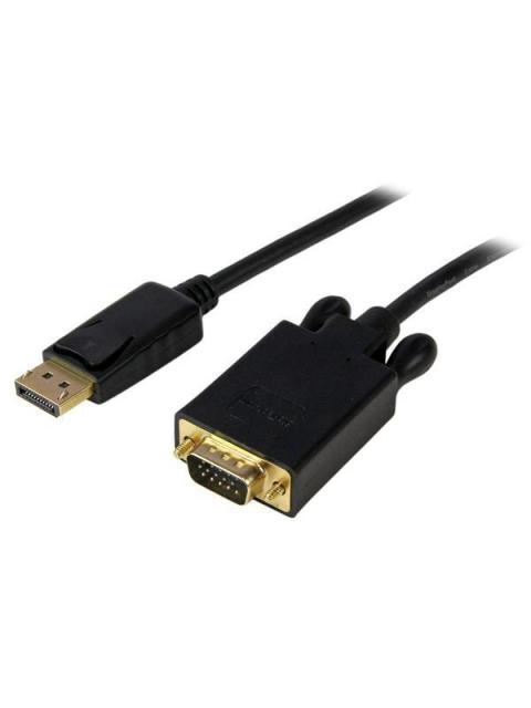 STARTECH  CABLE DISPLAYPORT 1.2 MACHO - VGA (D-SUB) MACHO 1080P 1.8 METROS NEGRO
