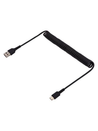 STARTECH  CABLE ESPIRAL USB-A MACHO - USB-C MACHO 1 METRO NEGRO - Image 2