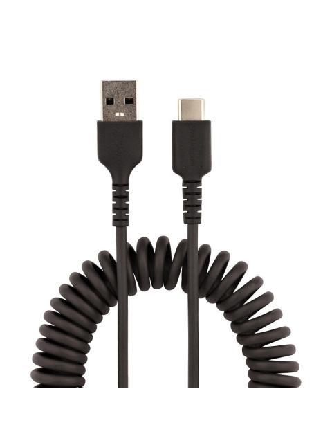 STARTECH  CABLE ESPIRAL USB-A MACHO - USB-C MACHO 1 METRO NEGRO - Image 3